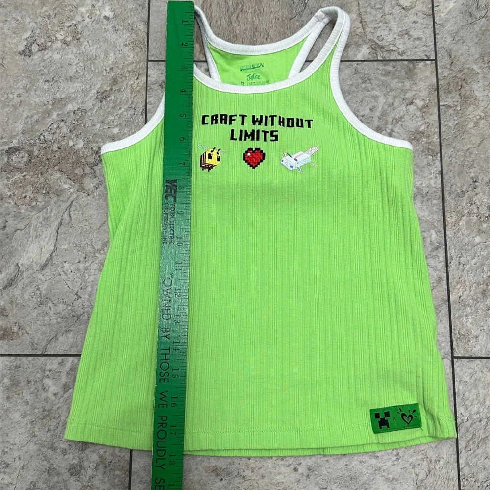 Girls' Neon Green Ribbed Tank Top - Craft Without Limits‎